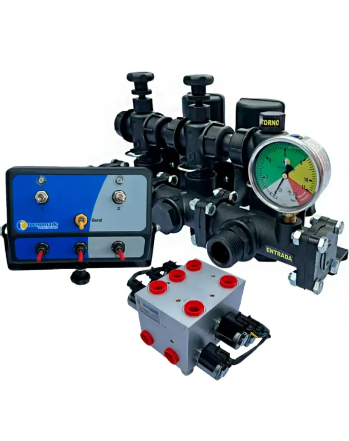 Kit Comando Elétrico Plus 2 Seções + Hidráulico 3 Funções